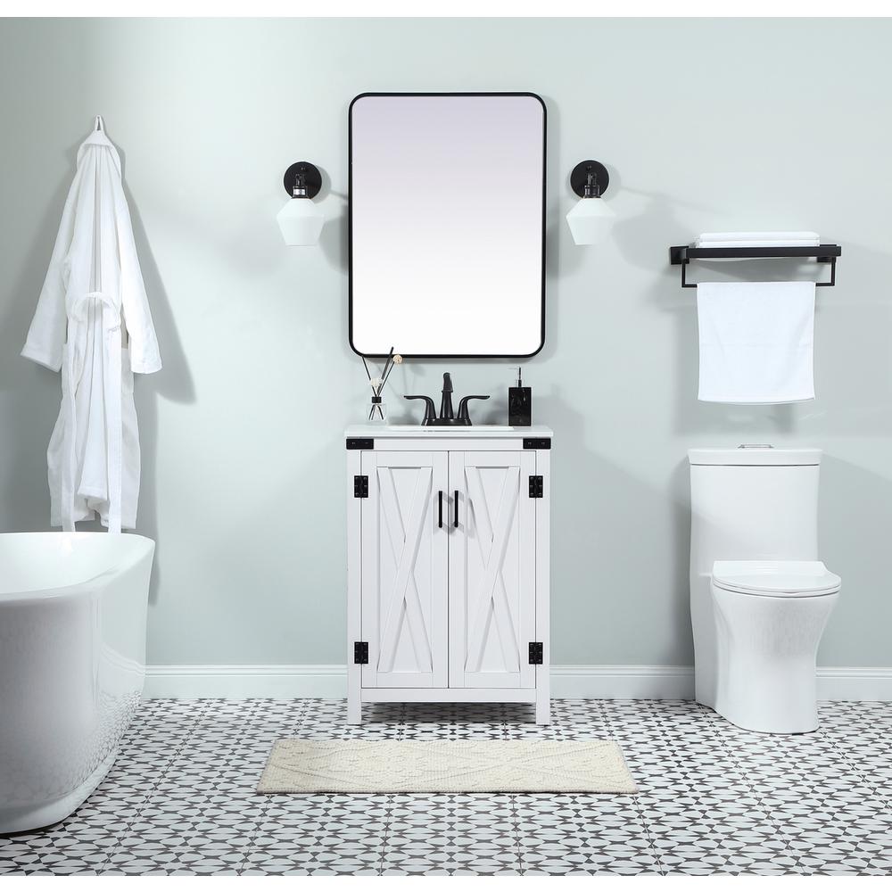 24 inch Single bathroom vanity in white. Picture 4