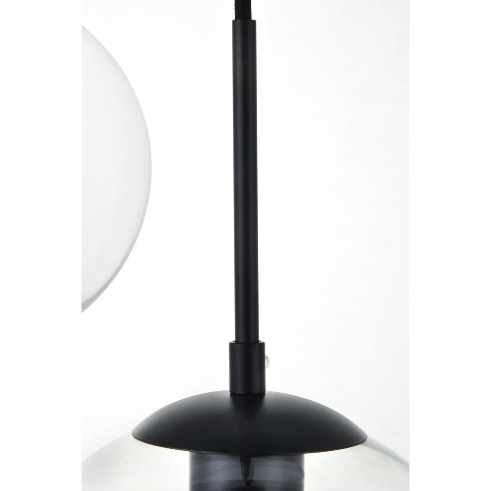 Baxter 5 Lights Black Pendant With Clear Glass. Picture 5