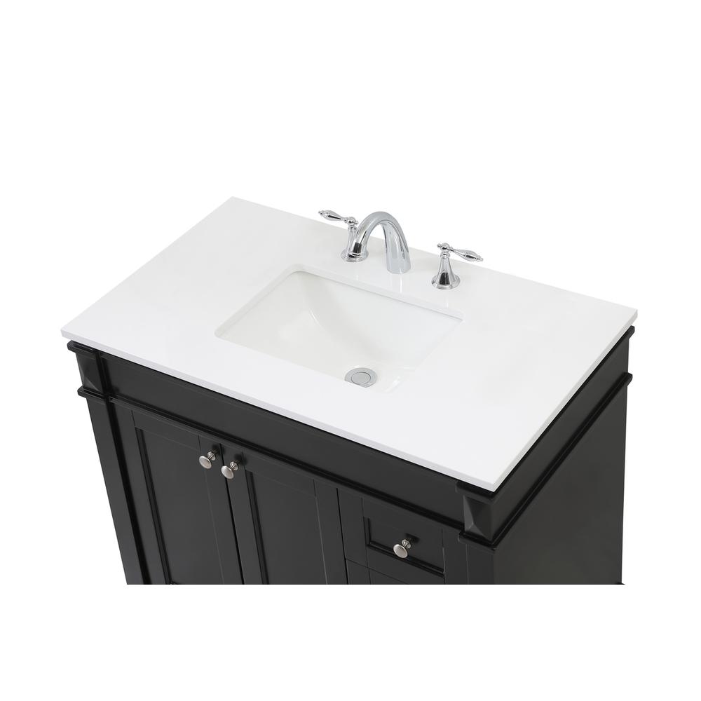 36 inch Single bathroom vanity in black. Picture 10