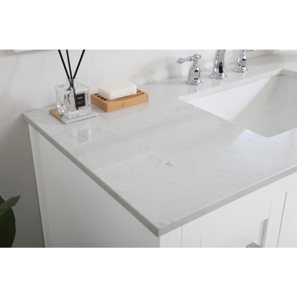 48 inch Single Bathroom Vanity in White. Picture 4