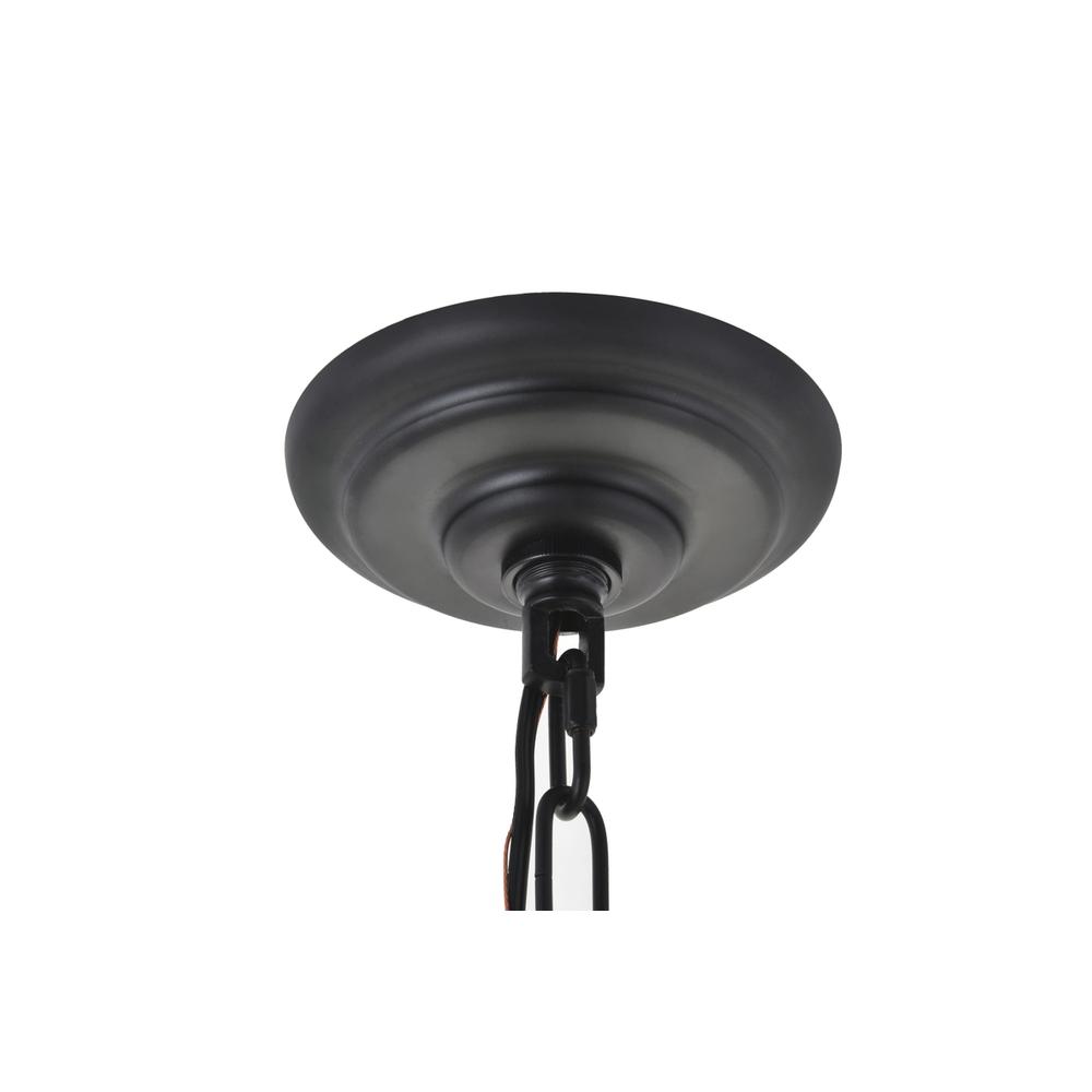 Wallace 3 light Matte Black and Brass Pendant. Picture 11
