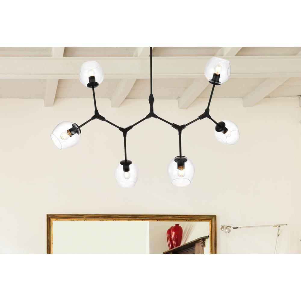 Cavoli 49 inch Chandelier in Black. Picture 8
