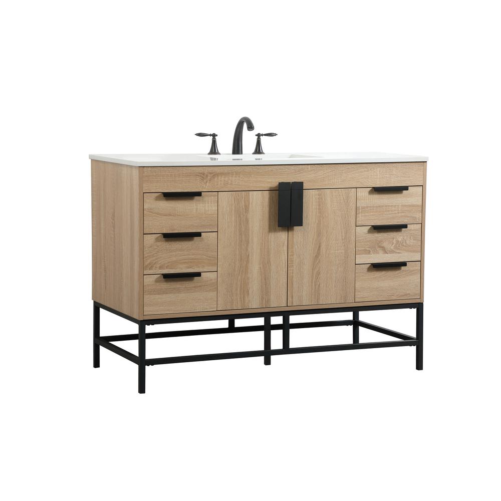 48 inch Single bathroom vanity in mango wood. Picture 7