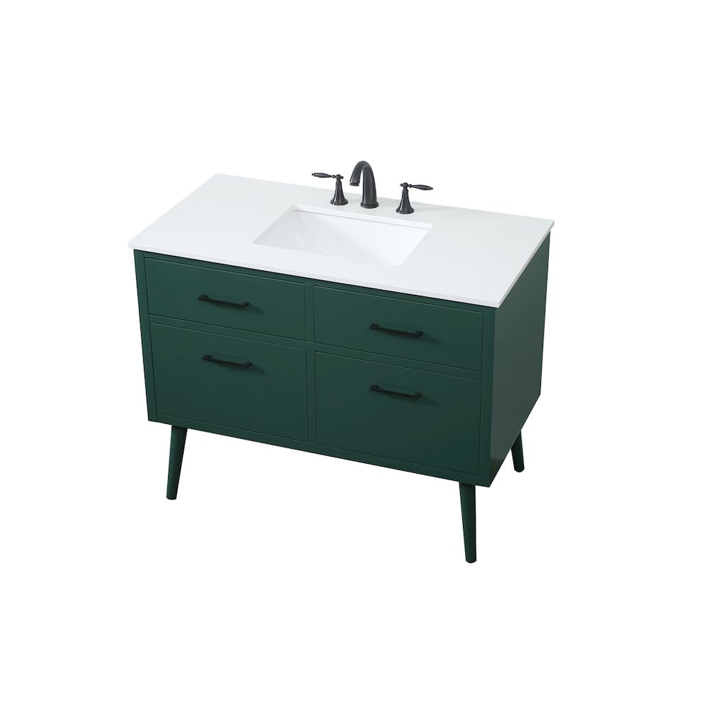 42 Inch Bathroom Vanity In Green. Picture 9