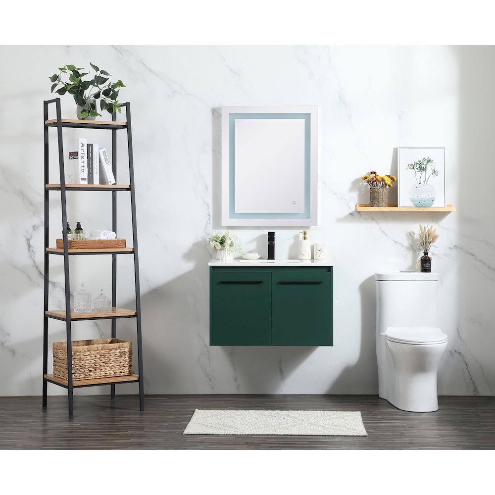30 Inch Single Bathroom Vanity In Green. Picture 5