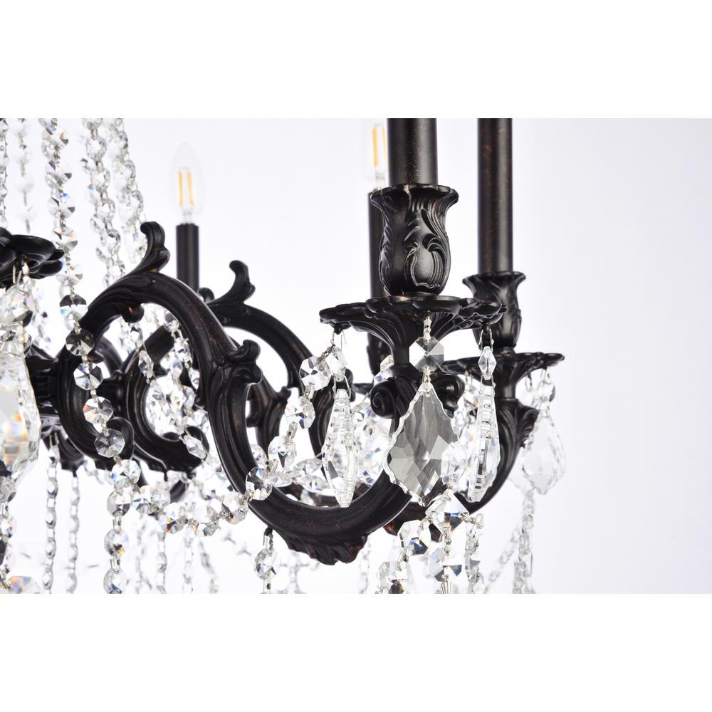 Rosalia 10 light Dark Bronze Chandelier Clear Royal Cut Crystal. Picture 3