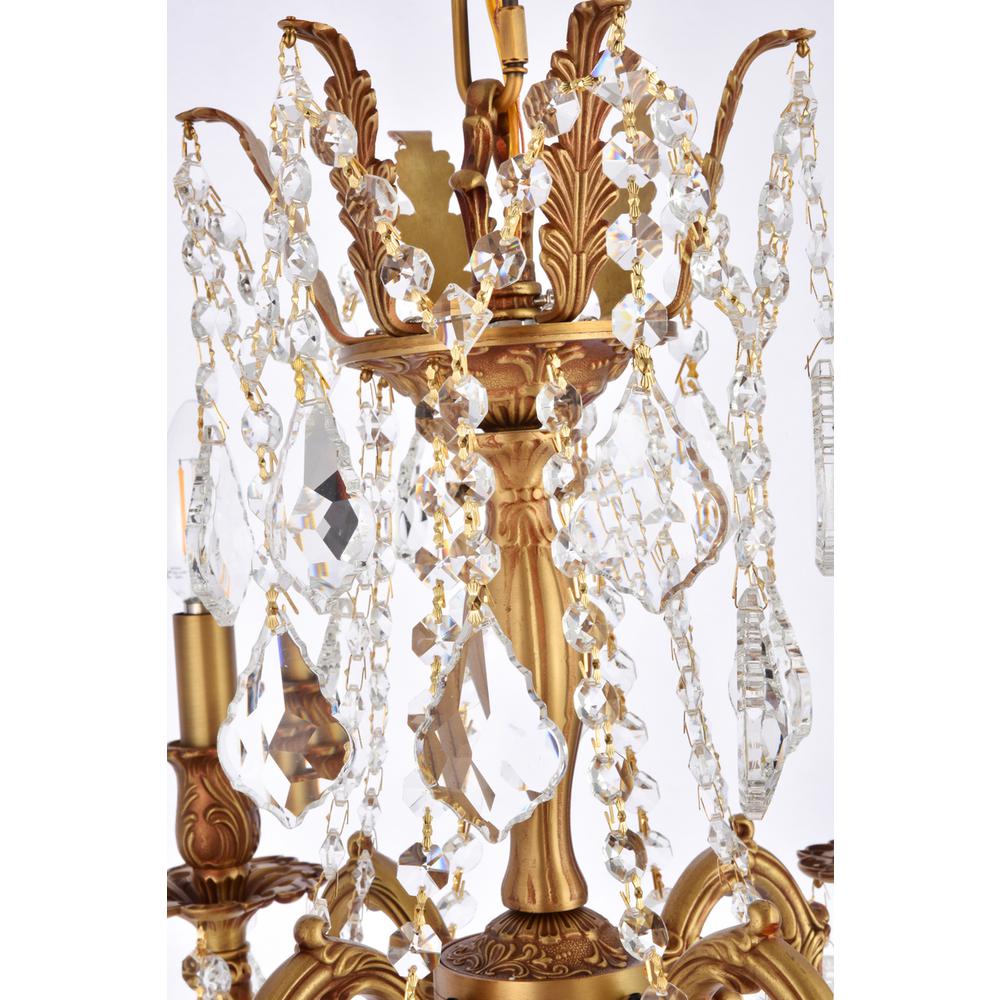 Rosalia 4 light French Gold Pendant Clear Royal Cut Crystal. Picture 4