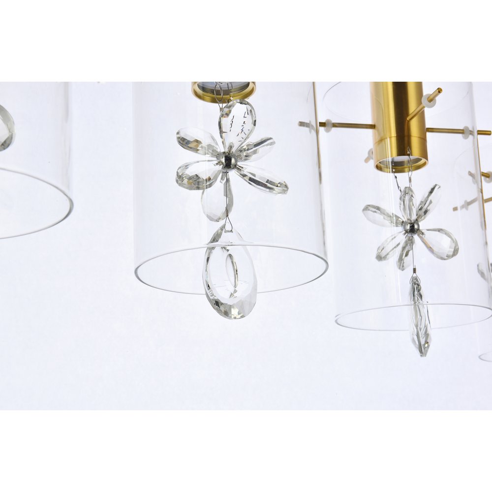Hana 5 Lights Gold Pendant. Picture 5