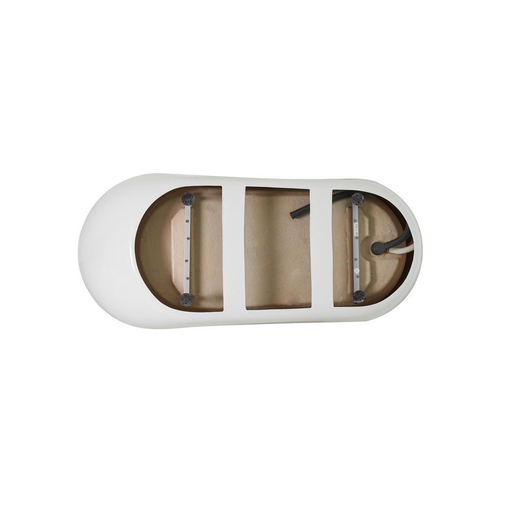70 inch soaking Single slipper bathtub in glossy white. Picture 13