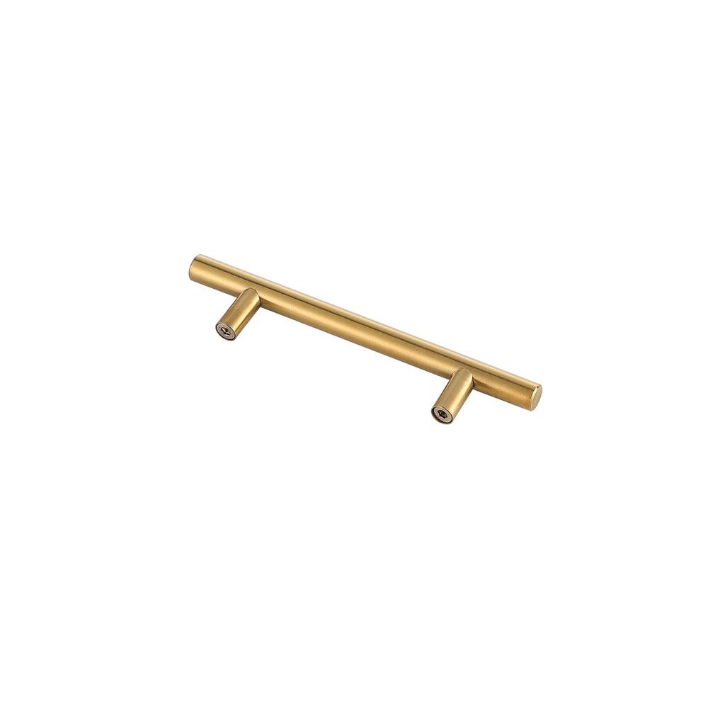 Quinn 4" Center to Center Brass Bar Pull Multipack (set of 10). Picture 2