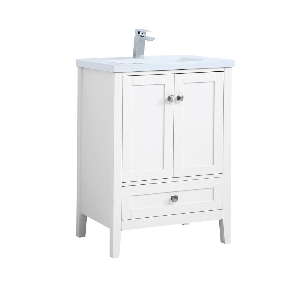 24 In. Single Bathroom Vanity Set In White. Picture 7
