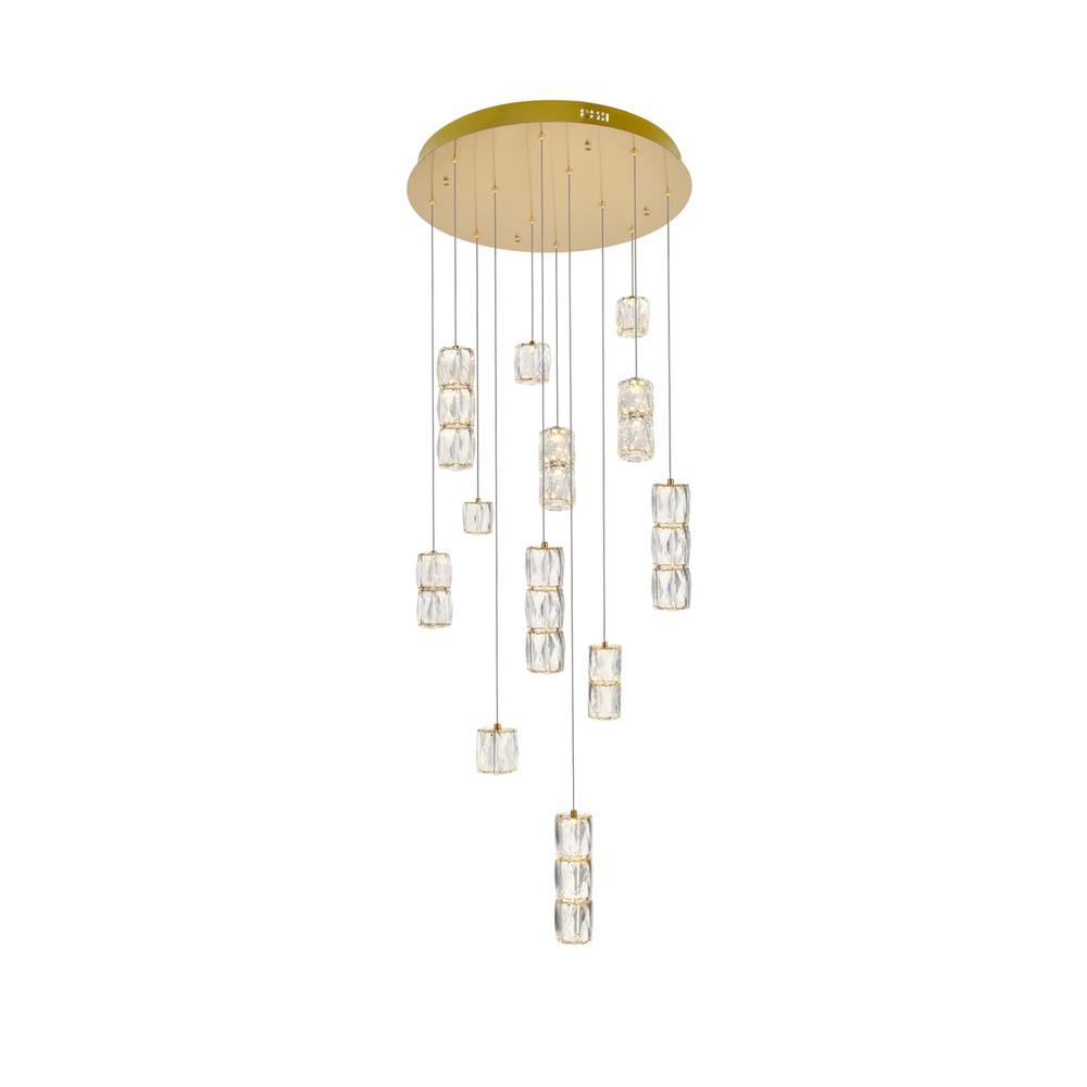 Polaris LED light Gold Pendant Clear Crystal. Picture 2