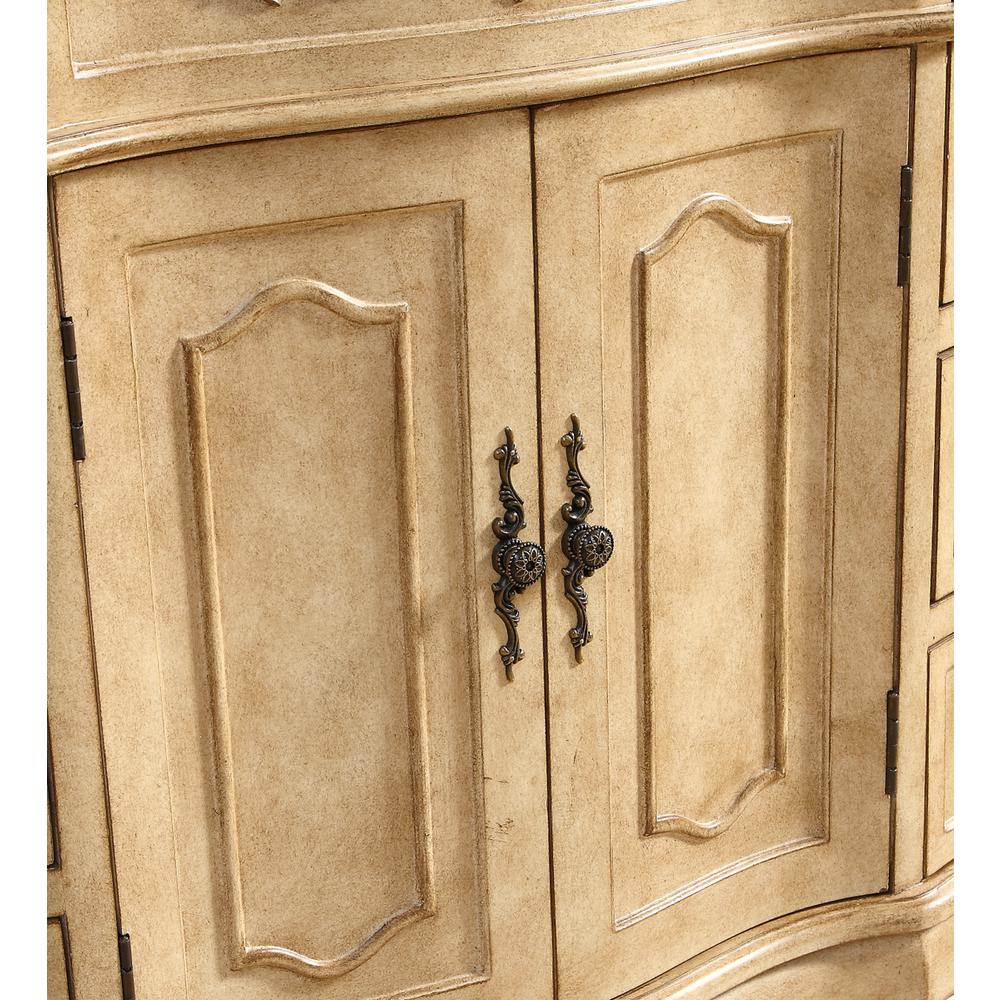 60 inch Single Bathroom vanity In Antique Beige. Picture 6