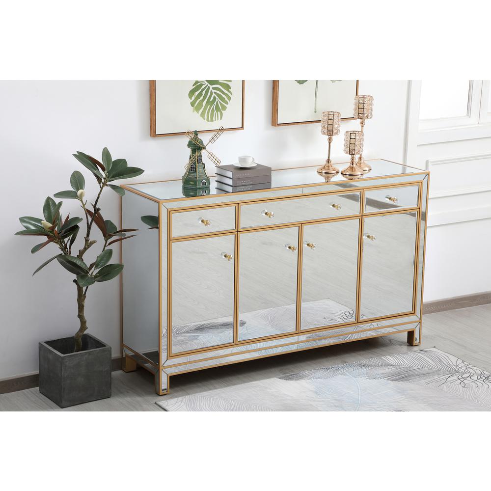 Reflexion 60 in. mirrored credenza in gold. Picture 3