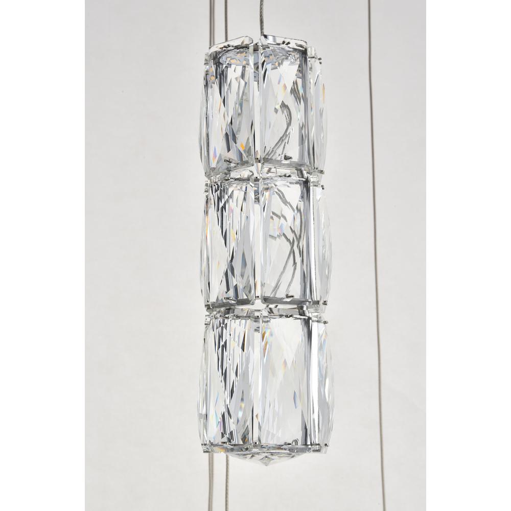 Polaris LED light Chrome Pendant Clear Crystal. Picture 3
