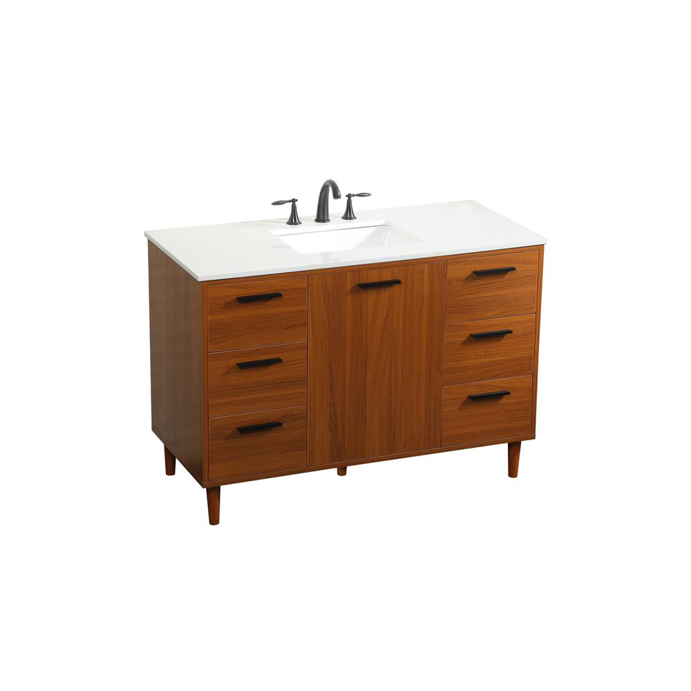 48 inch bathroom vanity in Teak. Picture 8