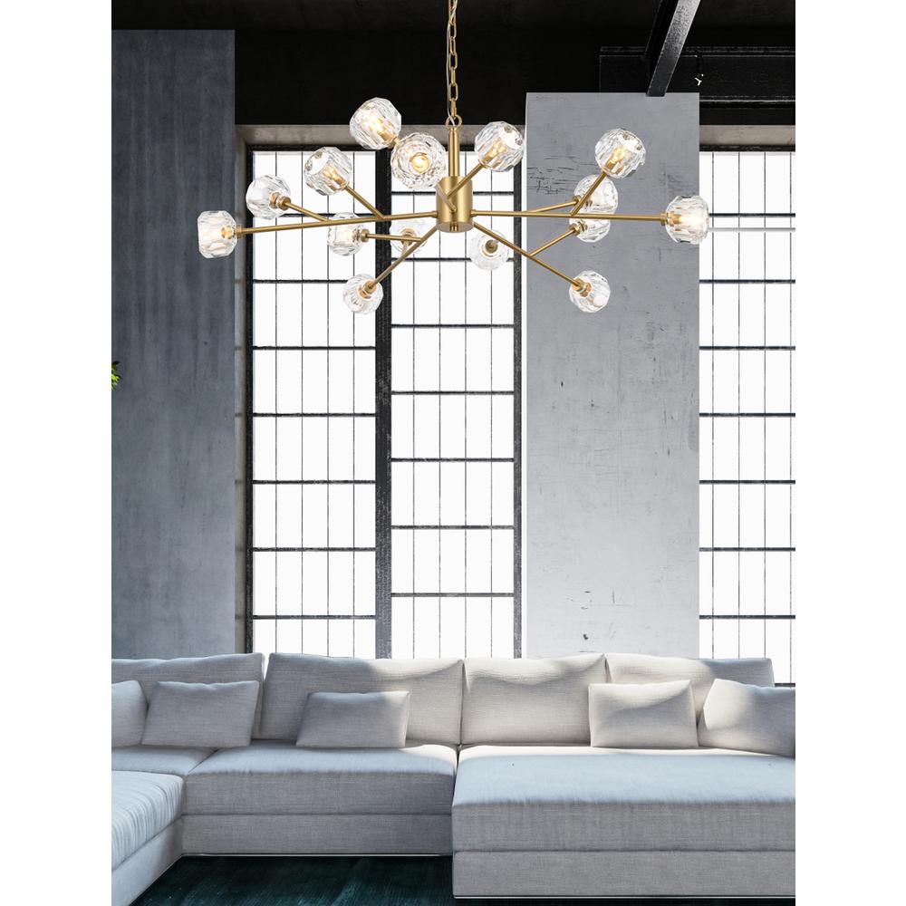 Graham 15 Light Pendant in Gold. Picture 7
