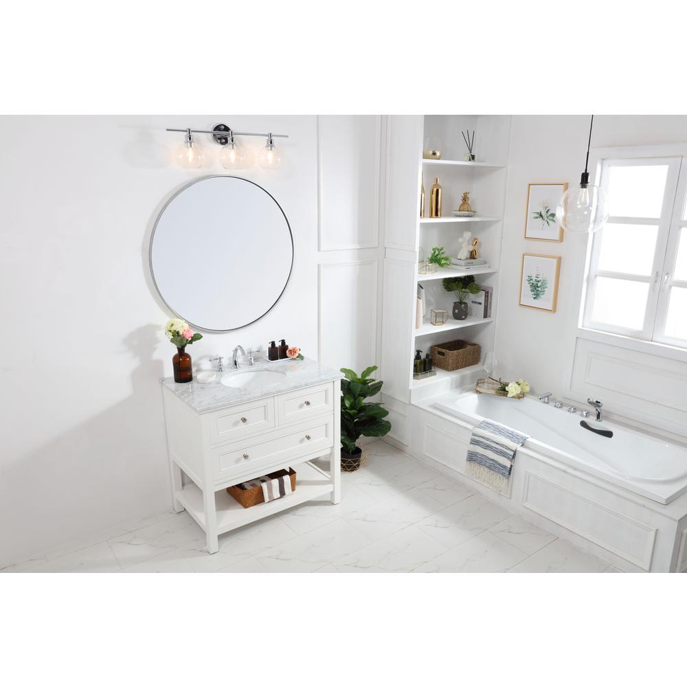 36 in. Single bathroom vanity set in White. Picture 9