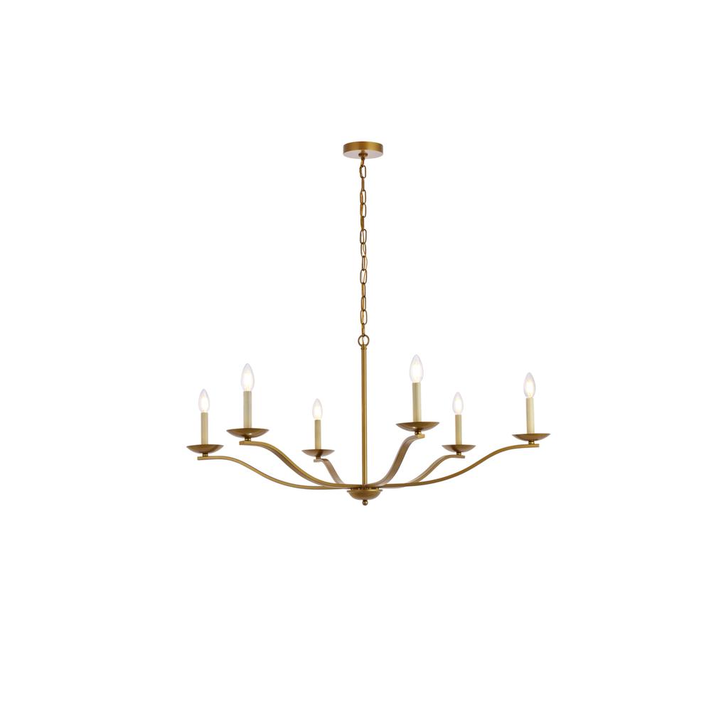 Trey 42 inch pendant in brass. Picture 1