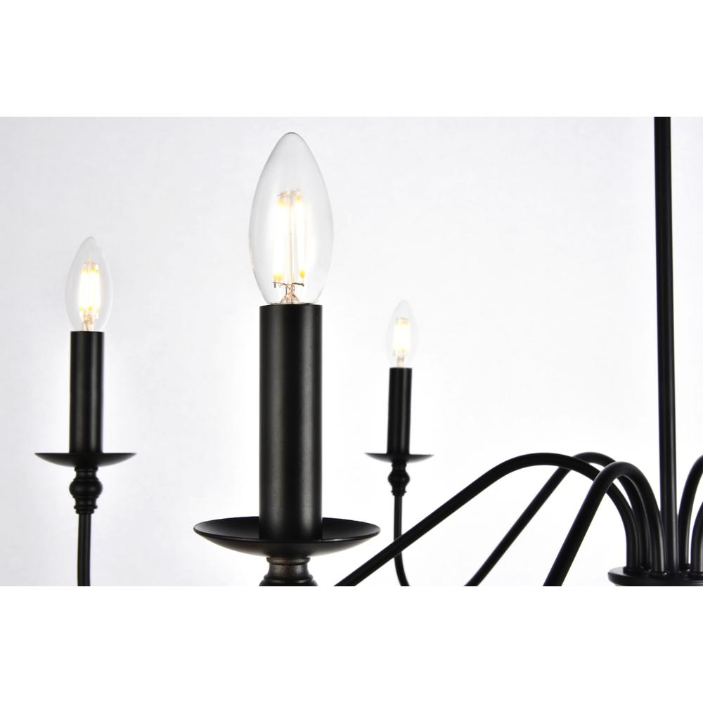 Rohan Collection Chandelier D36 H19 Lt:6 Matte Black Finish. Picture 5