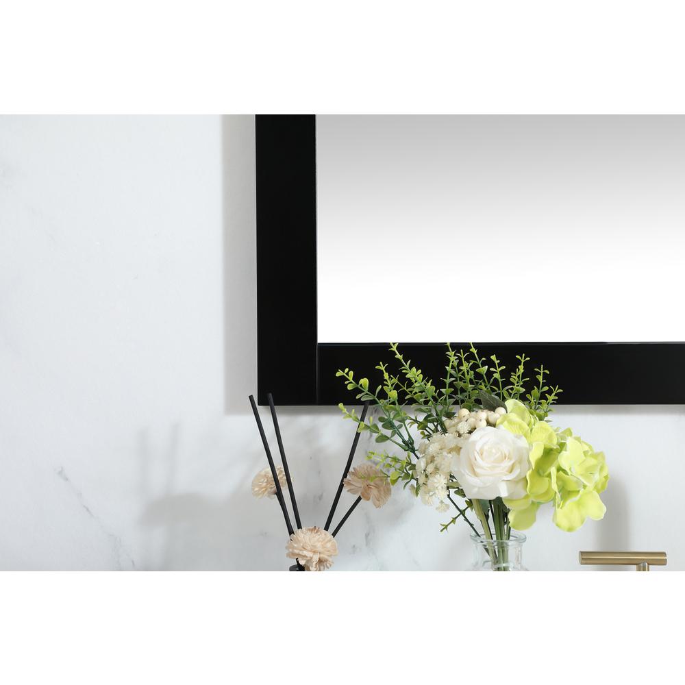 Aqua vanity mirror 36x36 inch in black. Picture 3