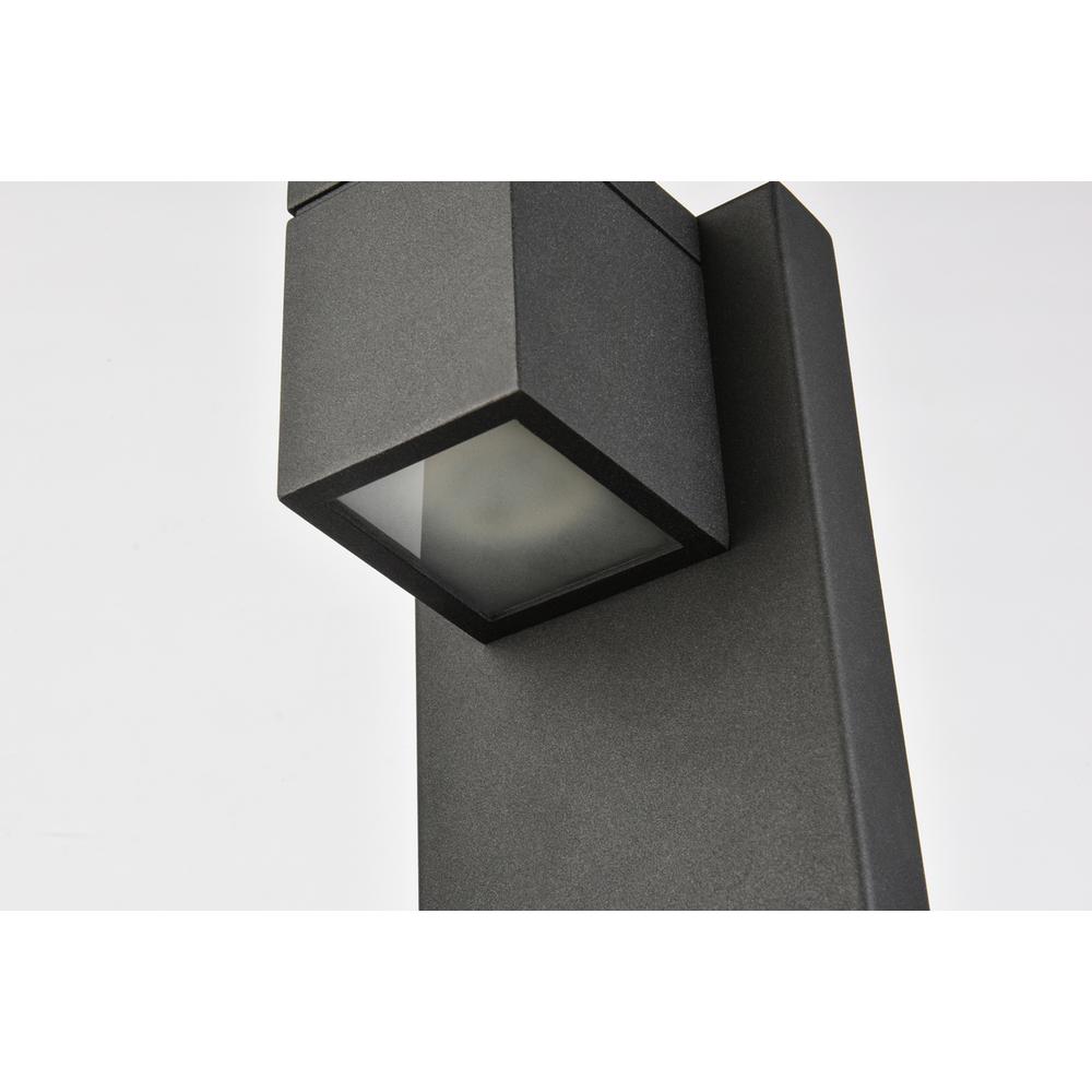 Raine Integrated LED wall sconce in black. Picture 3