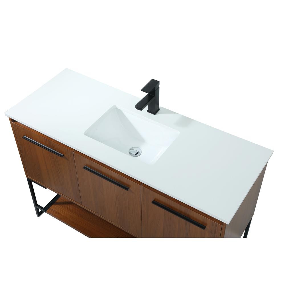 48 inch Single bathroom vanity in teak. Picture 10