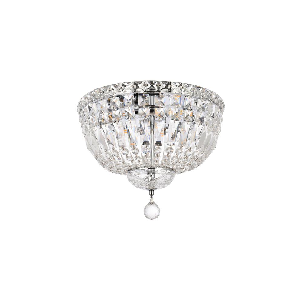 Tranquil 4 light Chrome Flush Mount Clear Royal Cut Crystal. Picture 6