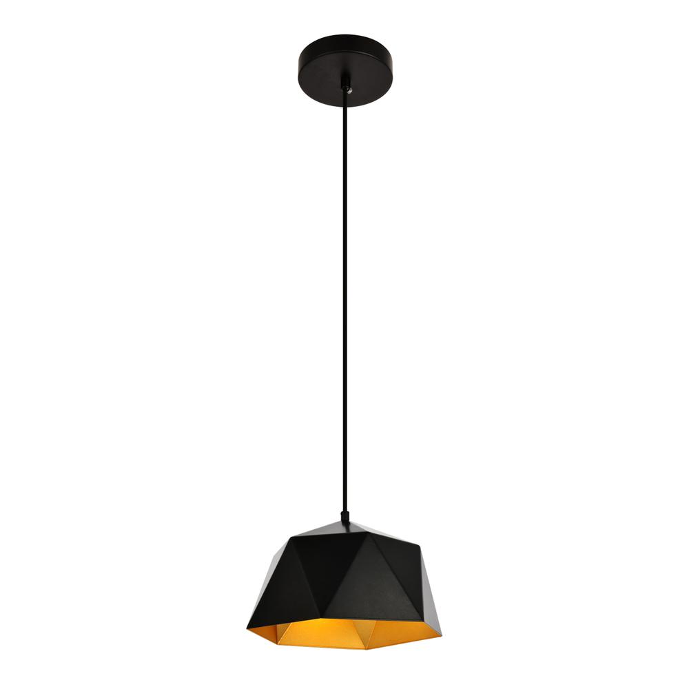 Arden Collection Pendant D10.2 H6.7 Lt:1 Black and Gold Finish. Picture 2