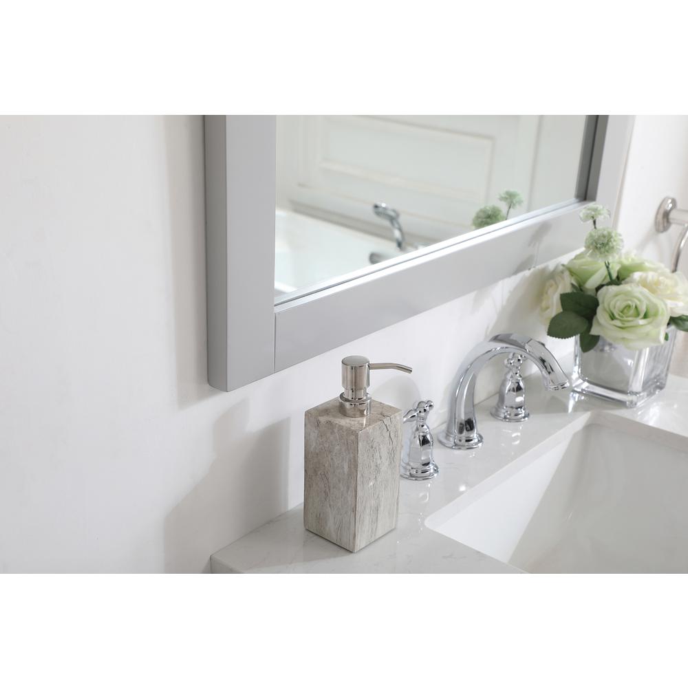 Aqua rectangle vanity mirror 30 inch in Grey. Picture 4