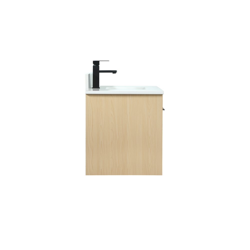 36 Inch Single Bathroom Vanity In Maple With Backsplash. Picture 15