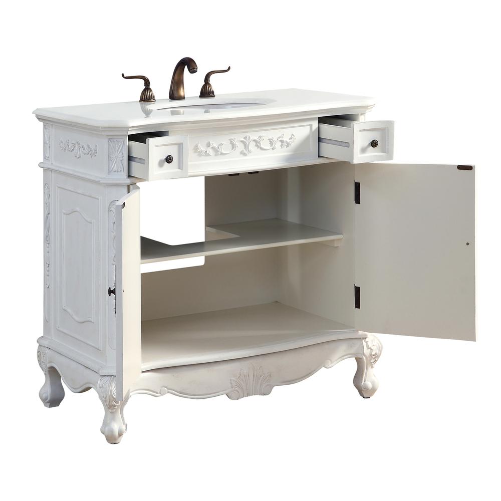 36 inch Single Bathroom vanity in Antique White. Picture 3