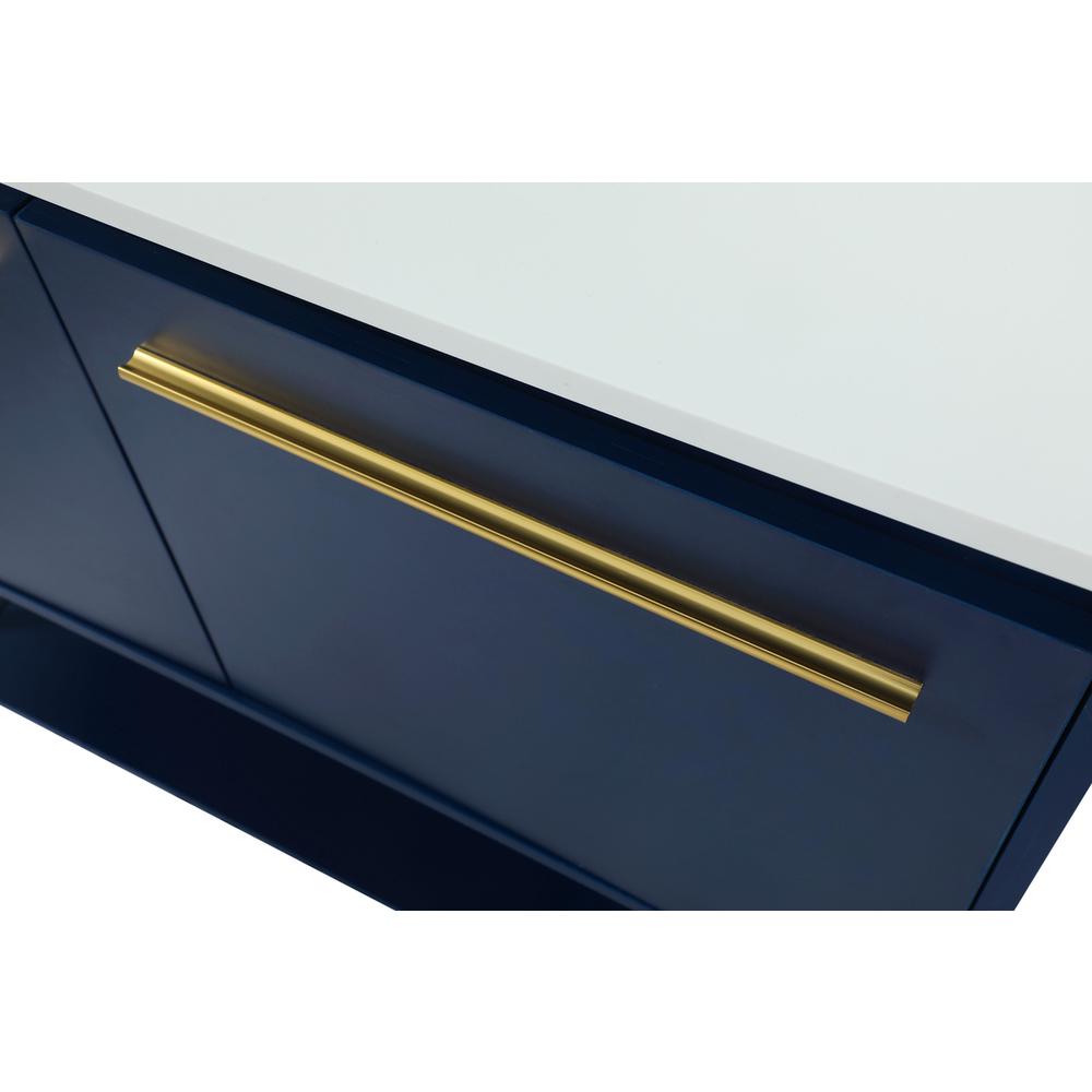 40 inch Single bathroom vanity in blue with backsplash. Picture 12