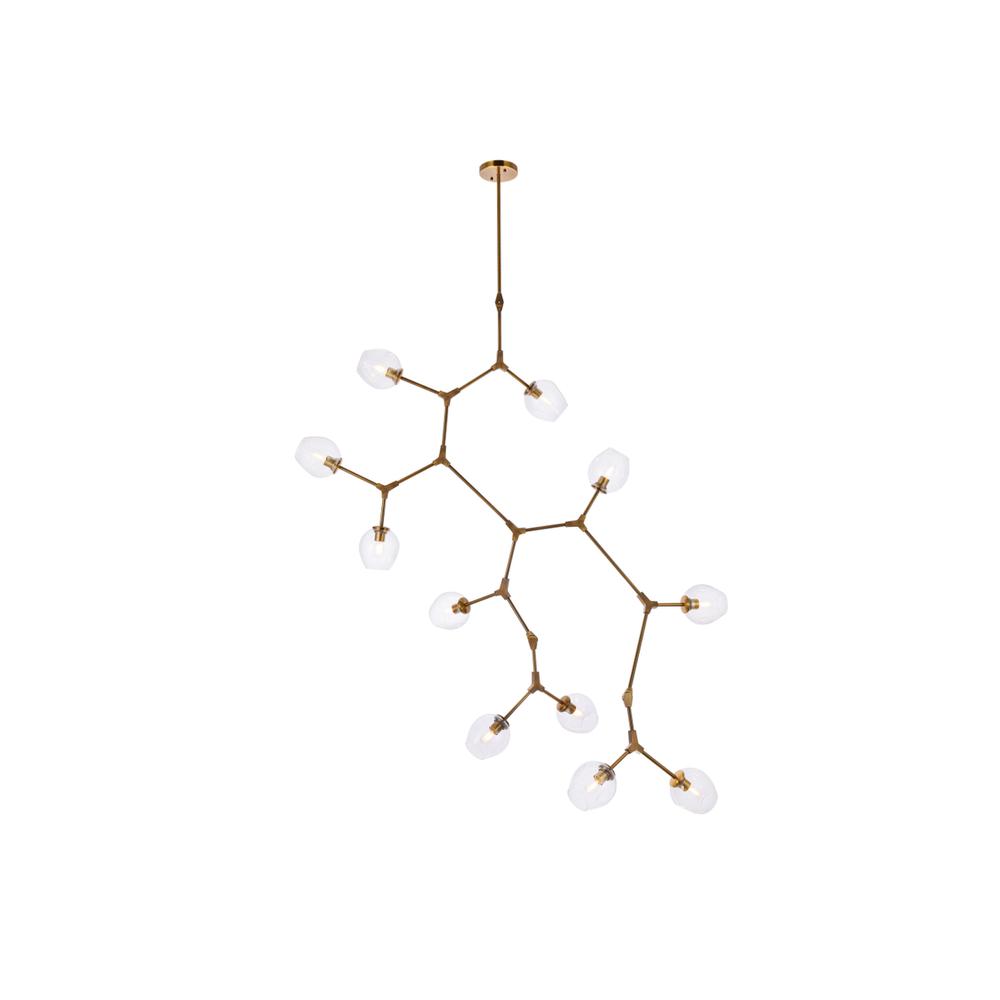 Cavoli 11 lights brass chandelier. Picture 1