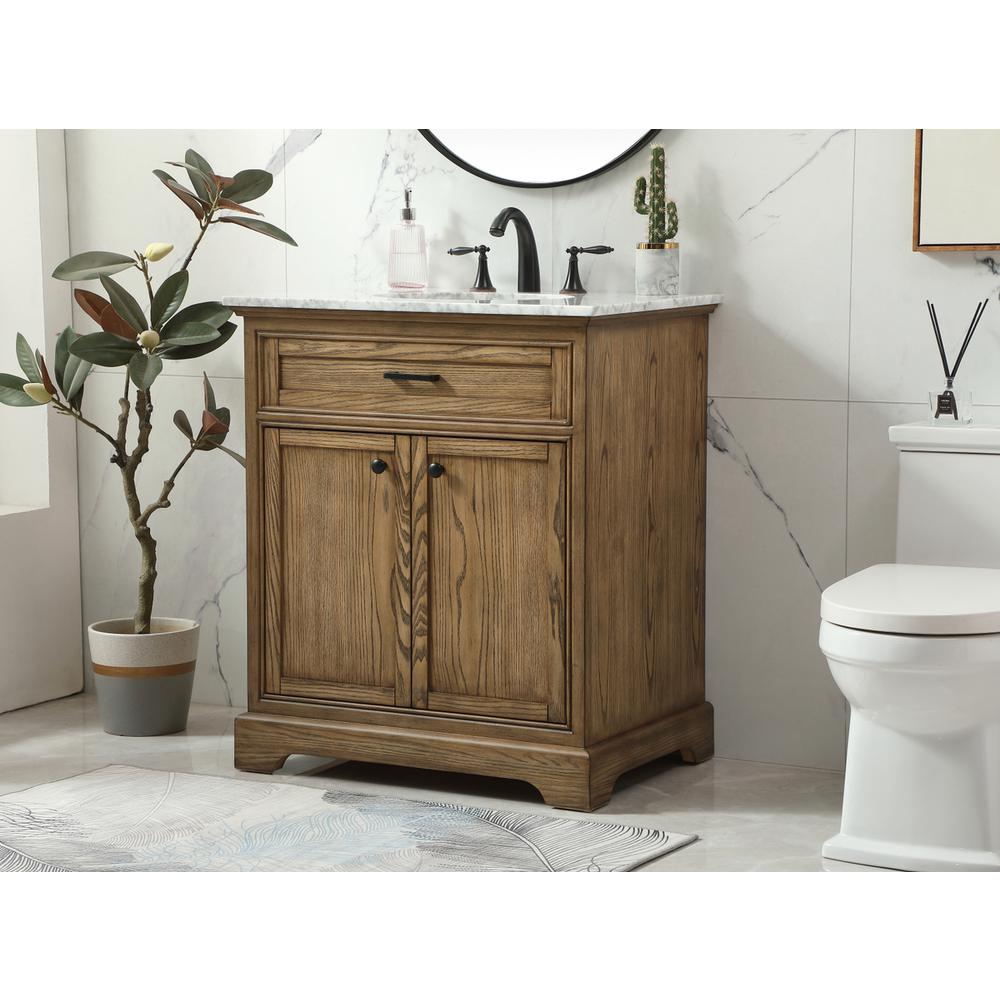30 inch Single bathroom vanity in driftwood. Picture 2