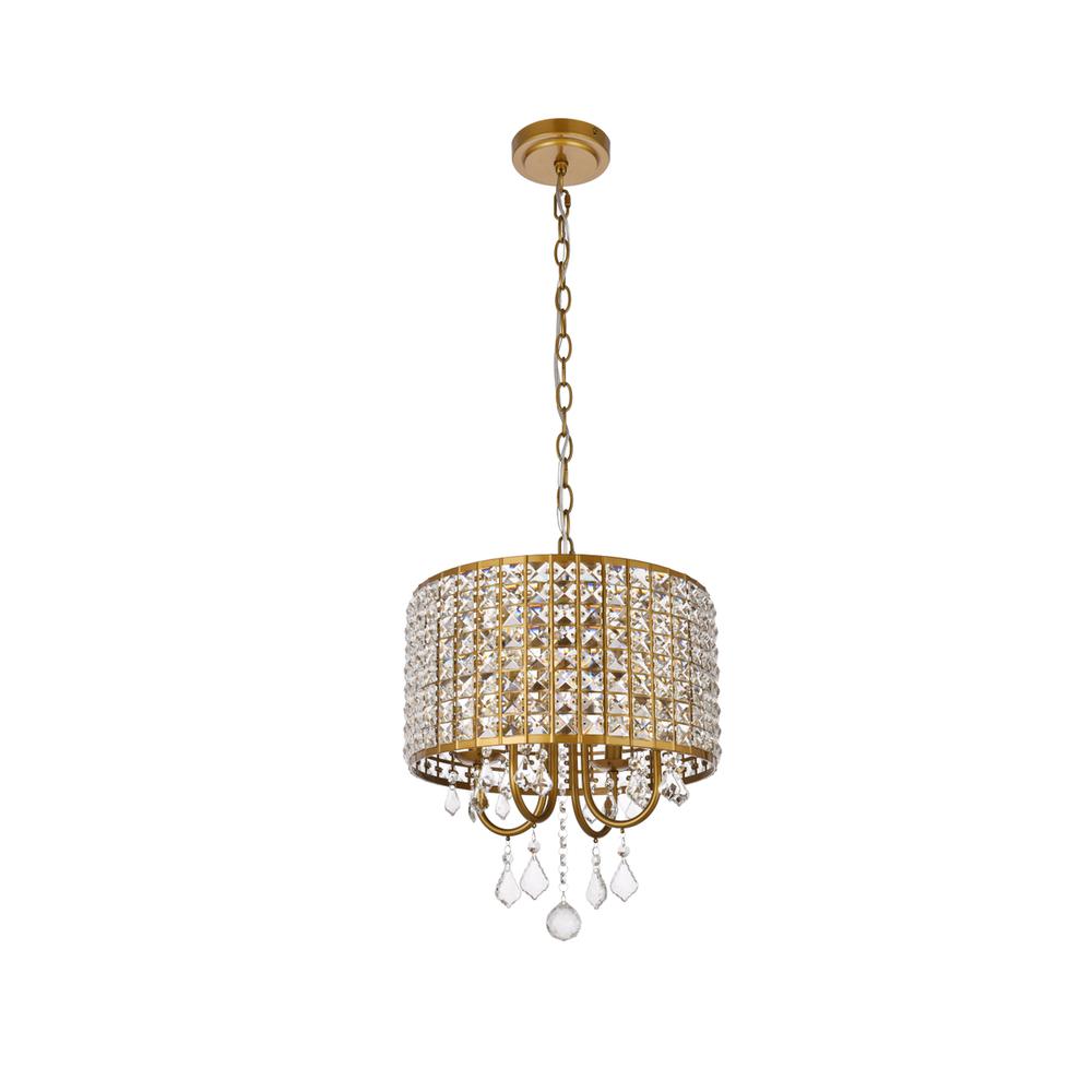 Elise 14 inch pendant in brass. Picture 7