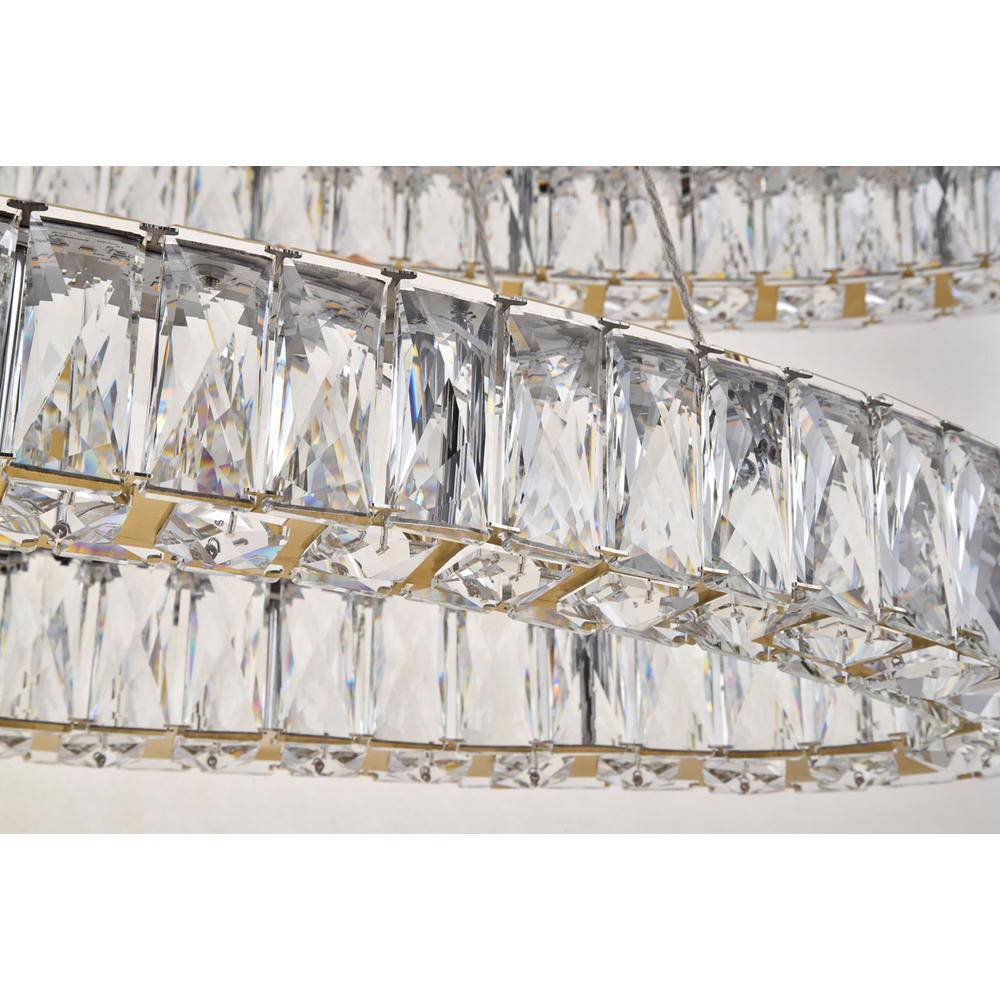 Monroe Integrated LED light Gold Chandelier Clear Royal Cut Crystal. Picture 3
