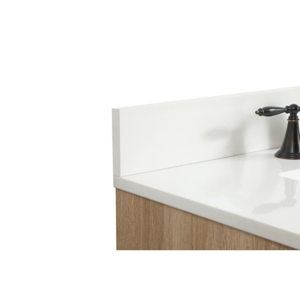 32 inch Single bathroom vanity in mango wood with backsplash. Picture 11