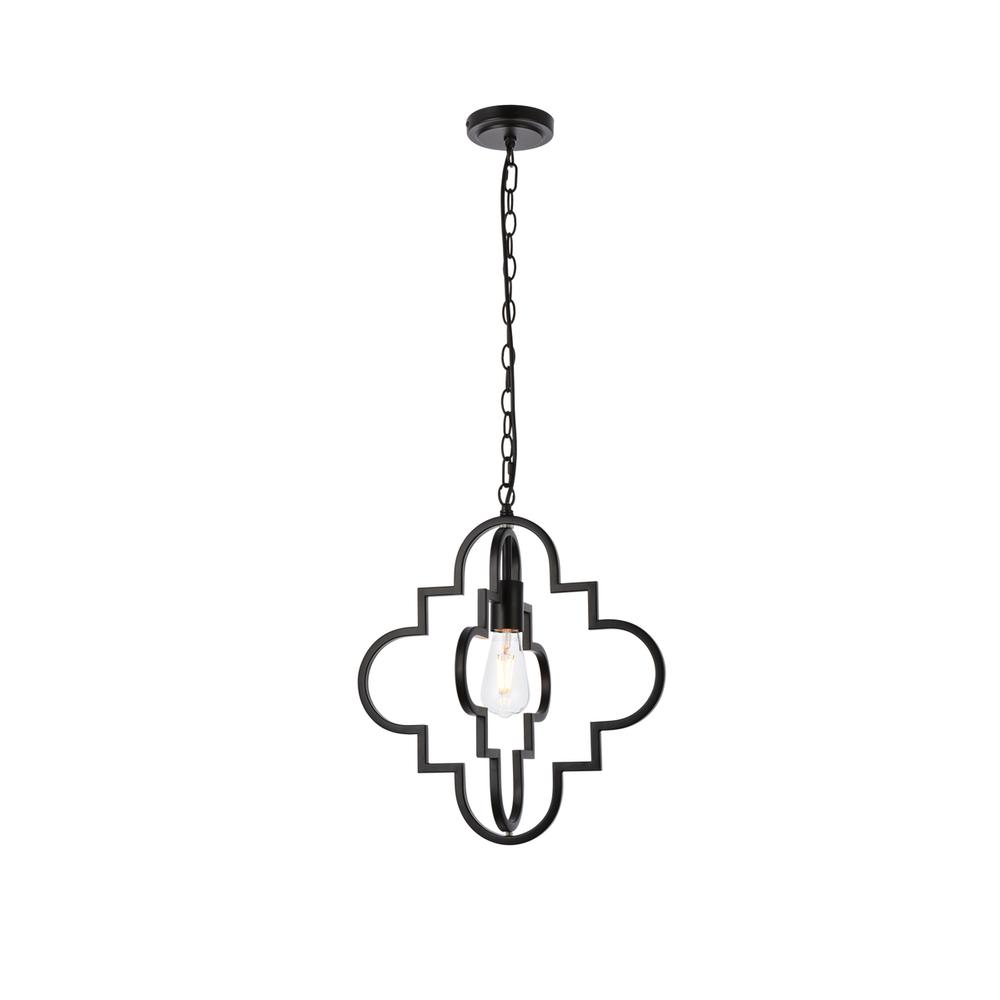 Sandara 1 light pendant in black. Picture 1