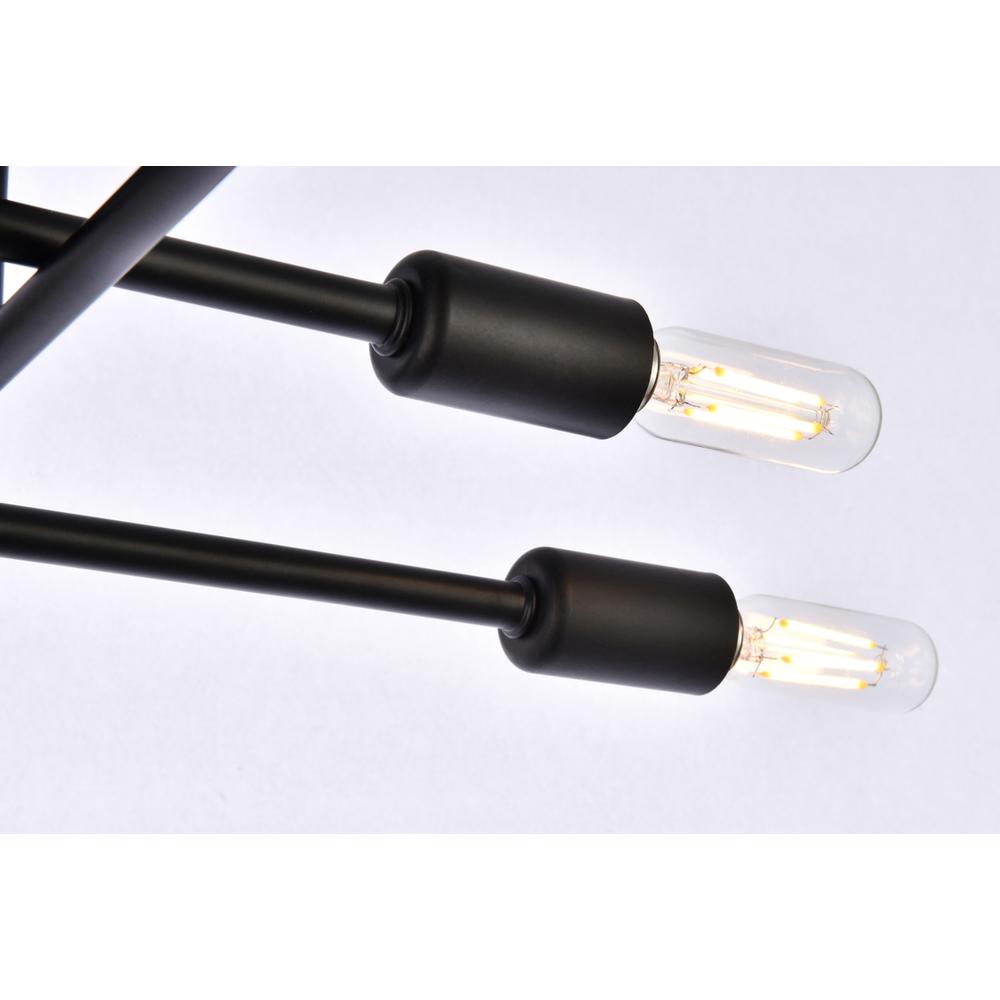 Script 8 lights black flush mount. Picture 4