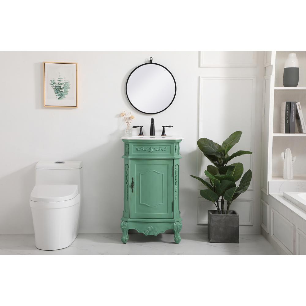 21 inch Single Bathroom vanity in vintage mint. Picture 4