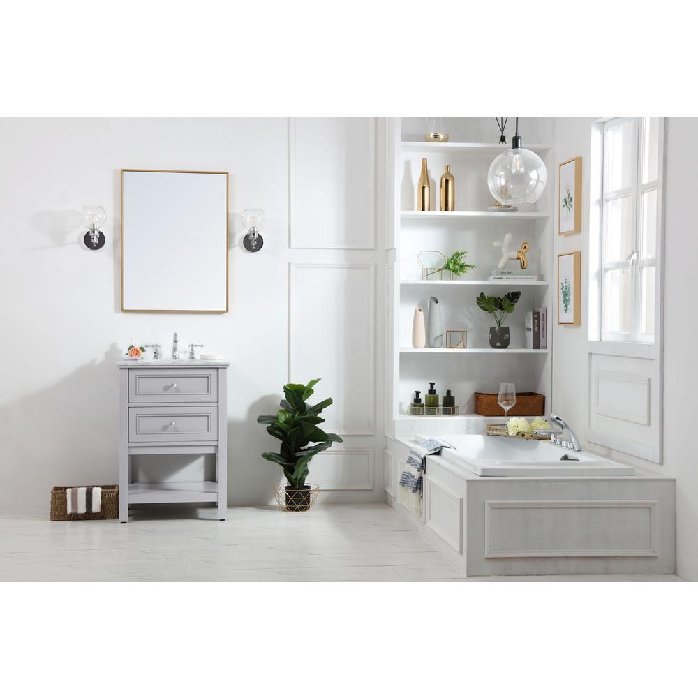 24 in. Single bathroom vanity set in Grey. Picture 7