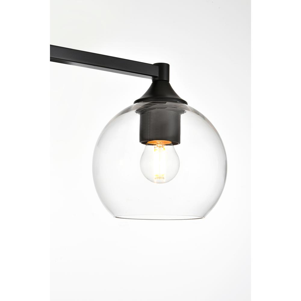 Foster 4 light Black and Clear Bath Sconce. Picture 5