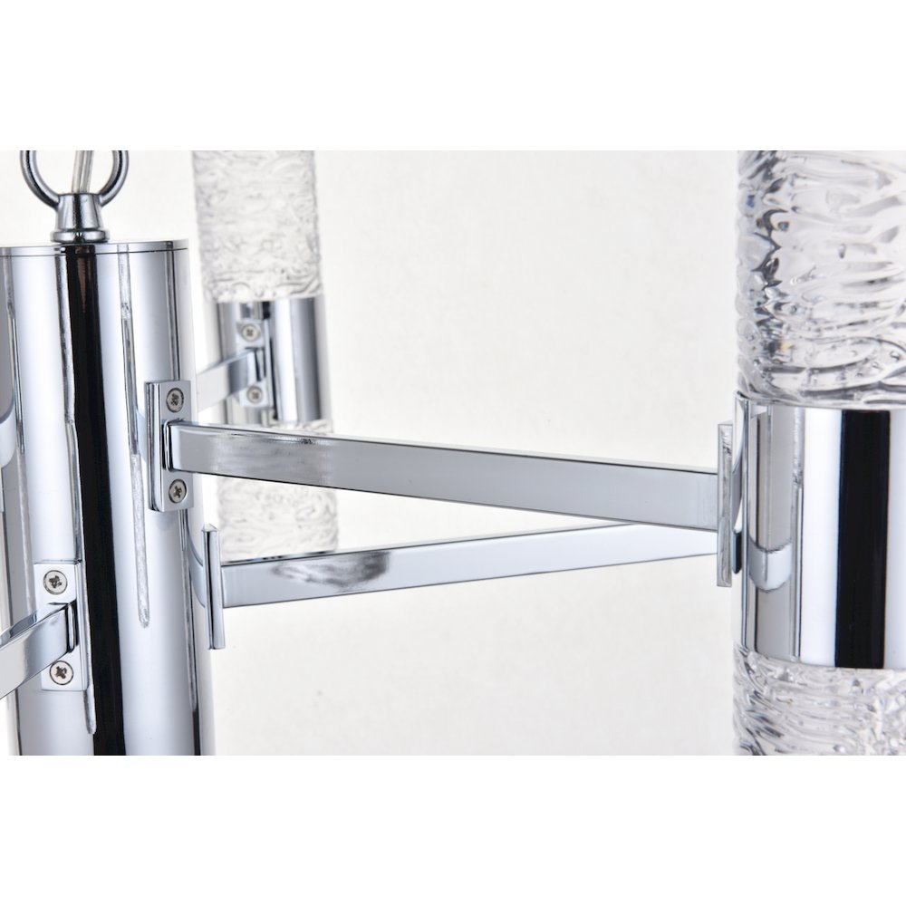 Vega 13 Light Chrome Led Pendant. Picture 11