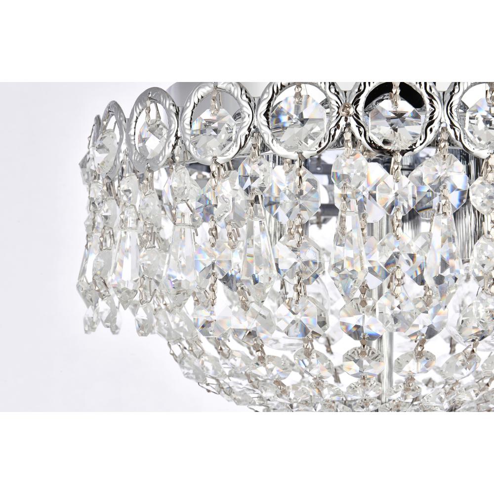 Century 3 light Chrome Flush Mount Clear Royal Cut Crystal. Picture 5