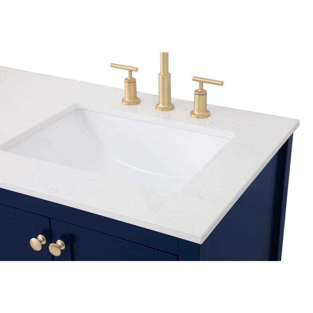 60 inch Single Bathroom Vanity in Blue. Picture 10