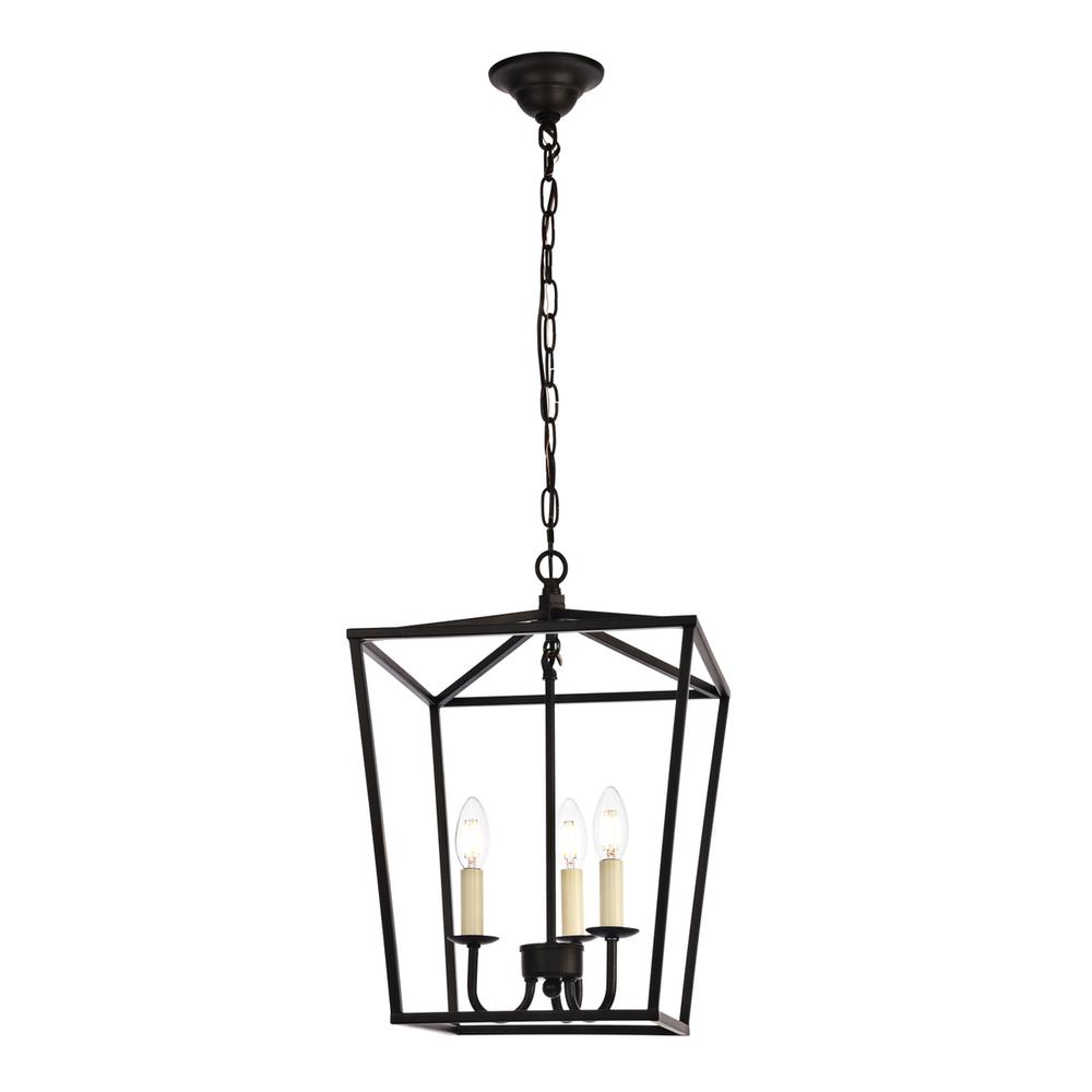 Maddox Collection Pendant D12.5 H18.25 Lt:3 Black Finish. Picture 2
