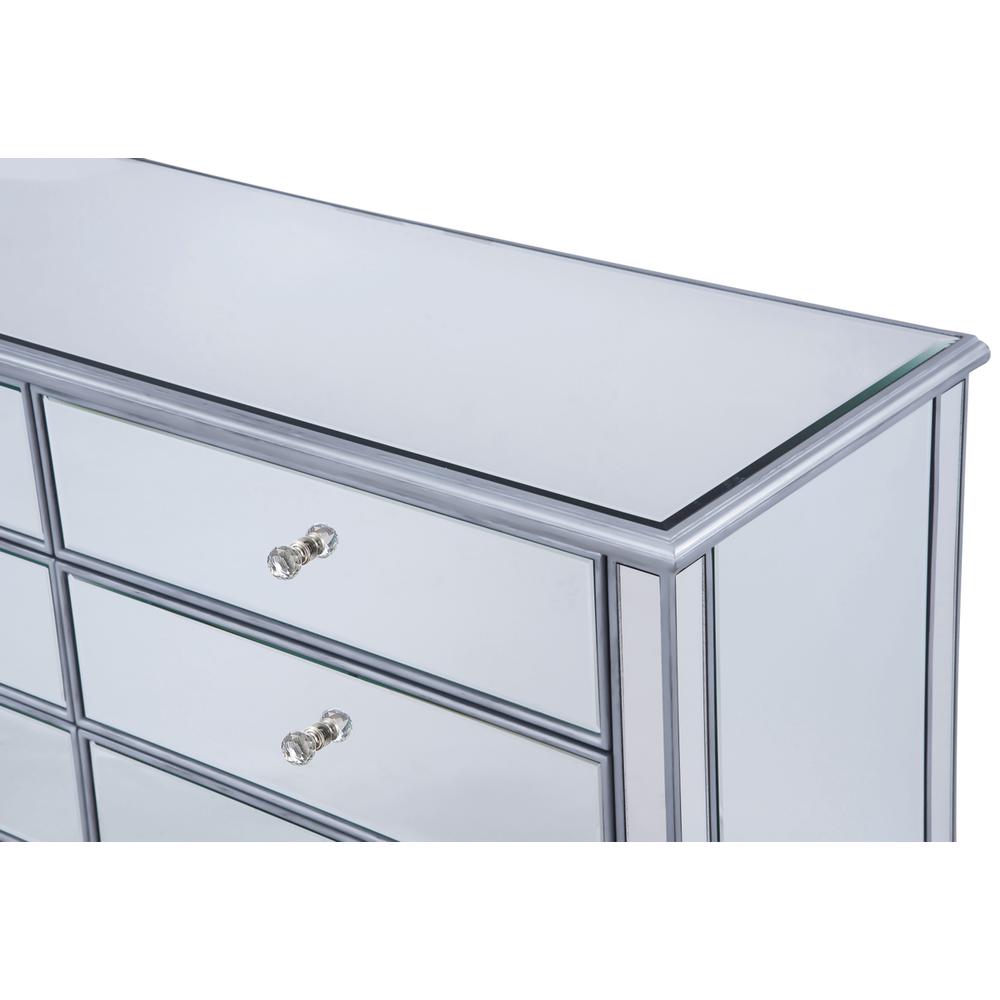 6 drawers cabinet 60 in. x 20 in. x 34 in. in silver paint. Picture 7