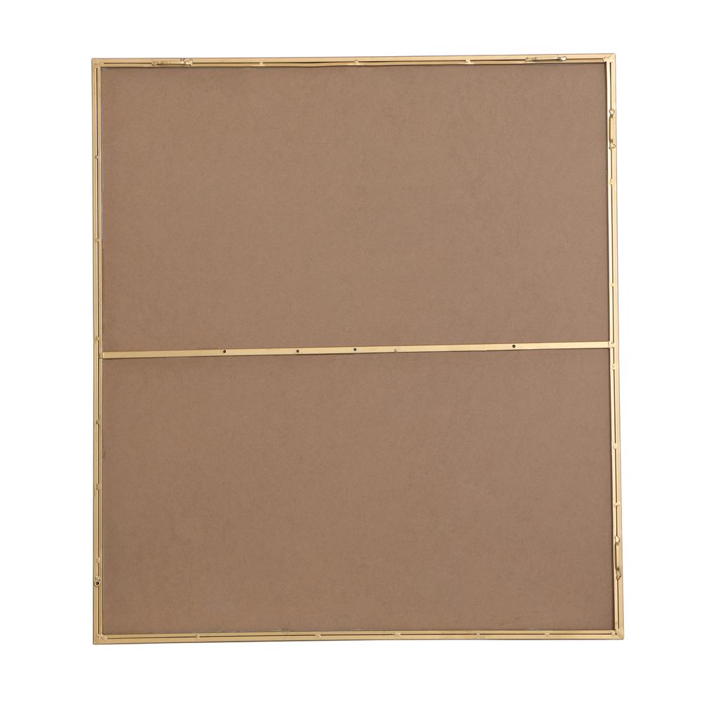Metal frame rectangle mirror 36 inch in Brass. Picture 11