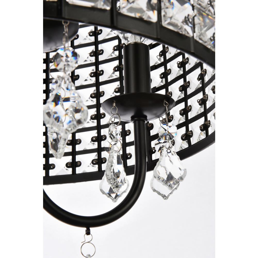 Elise 14 inch flush mount in black. Picture 5